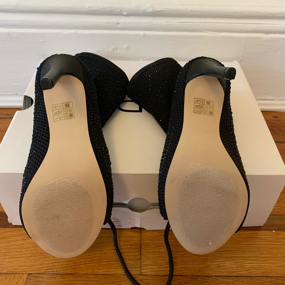 New! ALDO rhinestone peep toe booties - Picture 3 of 6